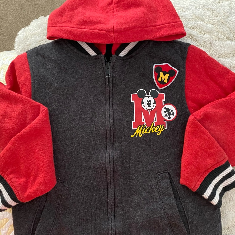 Kid’s Disney Mickey Mouse Plush Jacket with Hood
